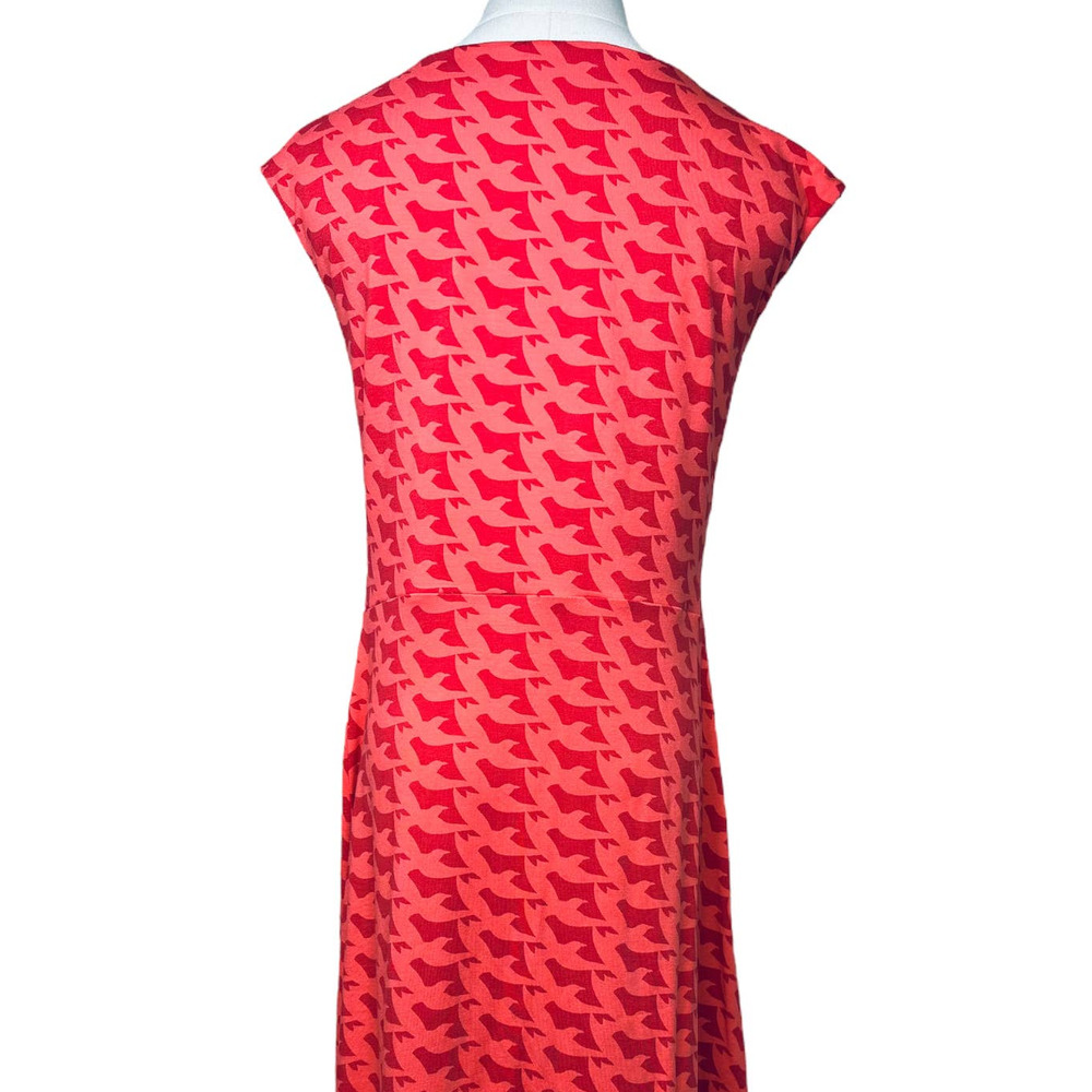Boden Red Coral Houndstooth Dress - Picture 11 of 13